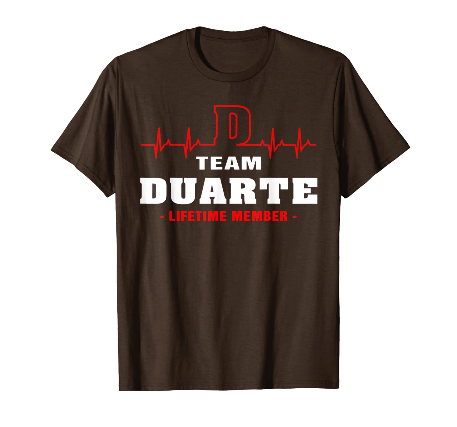 

team duarte lifetime member shirt surname, last name gift t-shirt, White;black