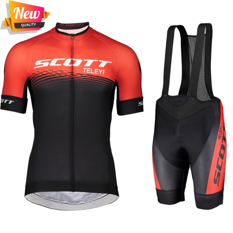 

Racing Sets 2022 SCOTELEYI Man Cycling Set Summer MTB Bike Clothing Bicycle Jersey Sportswear Roupa Ciclismo Masculino Equipment, Black;blue
