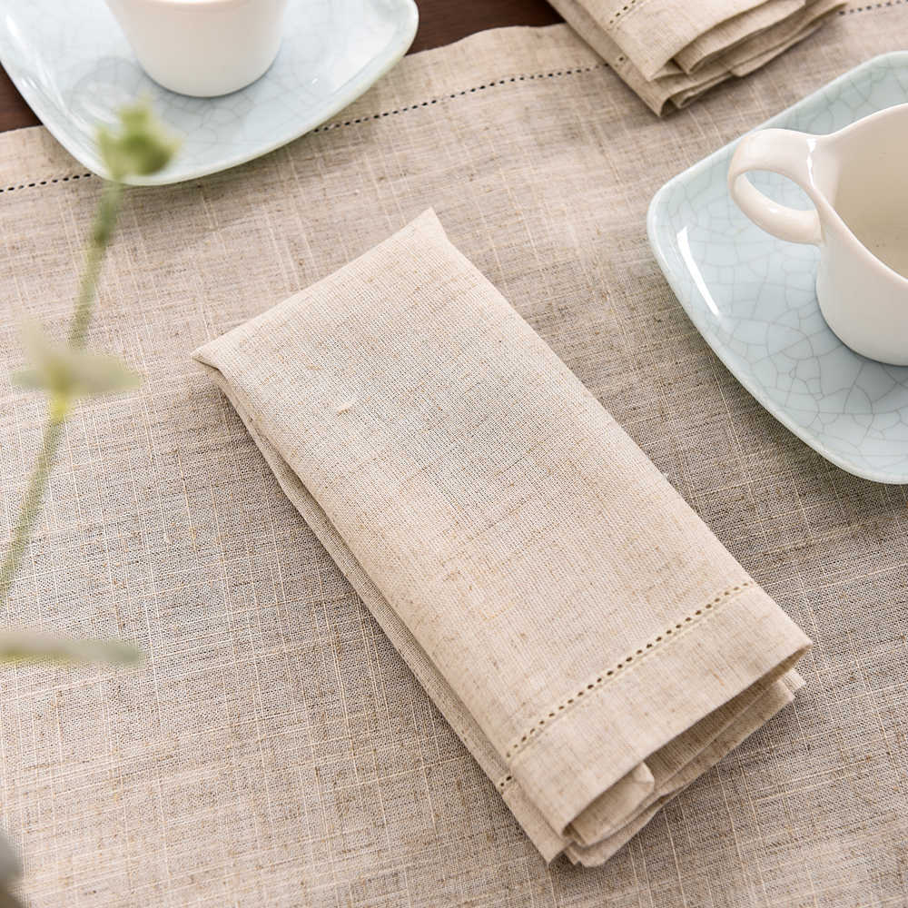 

12pcs linen Party Table Cloth Dinner Napkin Restaurant Home Wedding Linen Fabric Napkins 4 Size