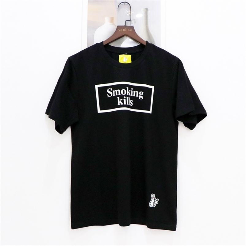 

#FR2 No Smoking Letter Print T-shirt FR2 Classic Kills Rabbits Two T Shirt 210420, Pink