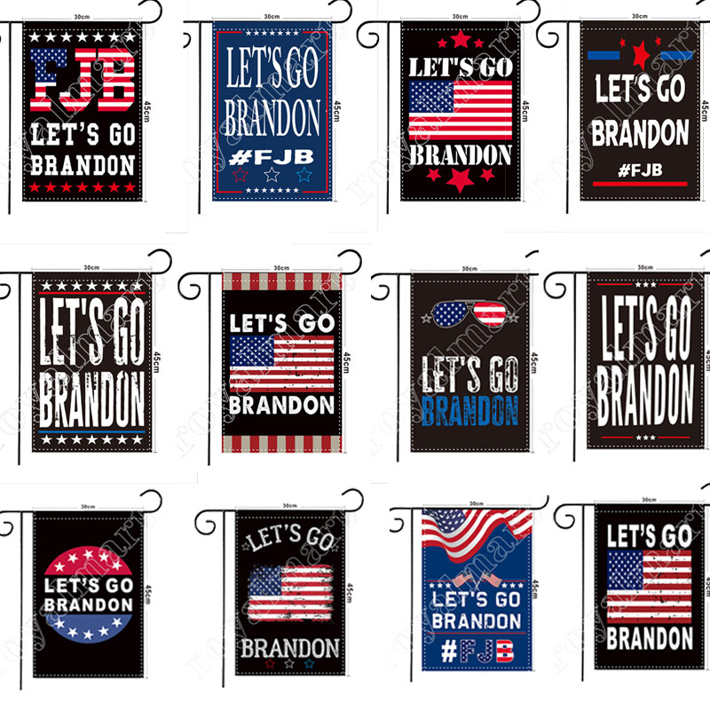 

45*30cm Lets Go Brandon Flags Garden Flag 2024 President Election Trump Banner