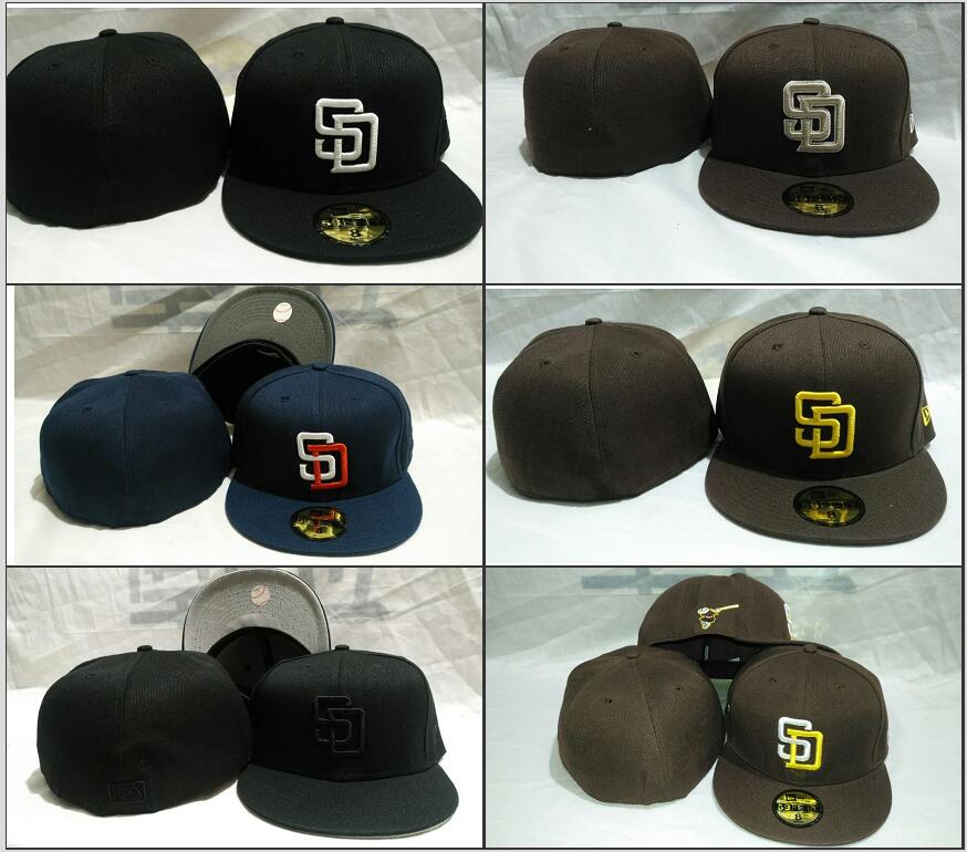 

Top Quality Men's SanSD Baseball Sport Team Hats Popular Designer S1D1 Full Closed Design Fan's American Sports Baseball Letter Gorra