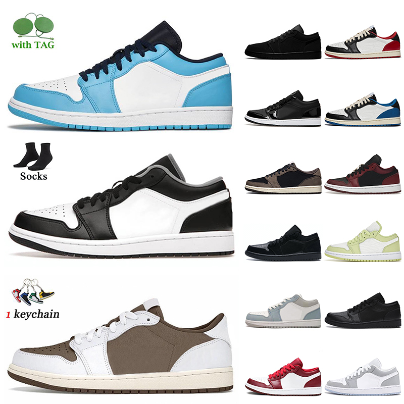 

1s Low New Basketball Shoes Women Men Jumpman 1 UNC Black White Wolf Grey Fragment Carbon Fiber All-Star Hyper Royal Limelight Noble Red Off