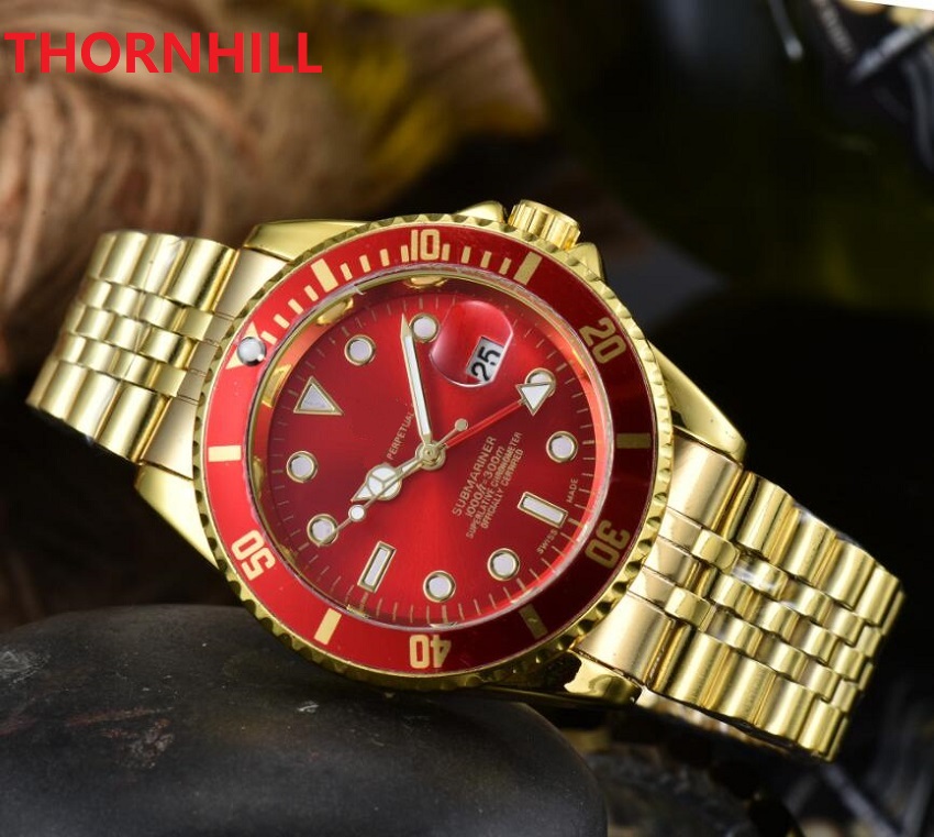 

All dials working Stopwatch Men Watch Luxury Red Pink Green Dial Watches Calendar Top Brand Quartz Wristwatch 40mm, As pic