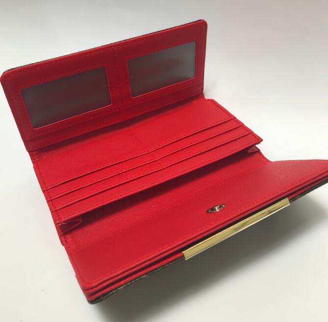 

Classic Fold WALLET the most stylish way to carry around money, cards and coins men leather purse card holder long business women wallet 6 c, Red flower