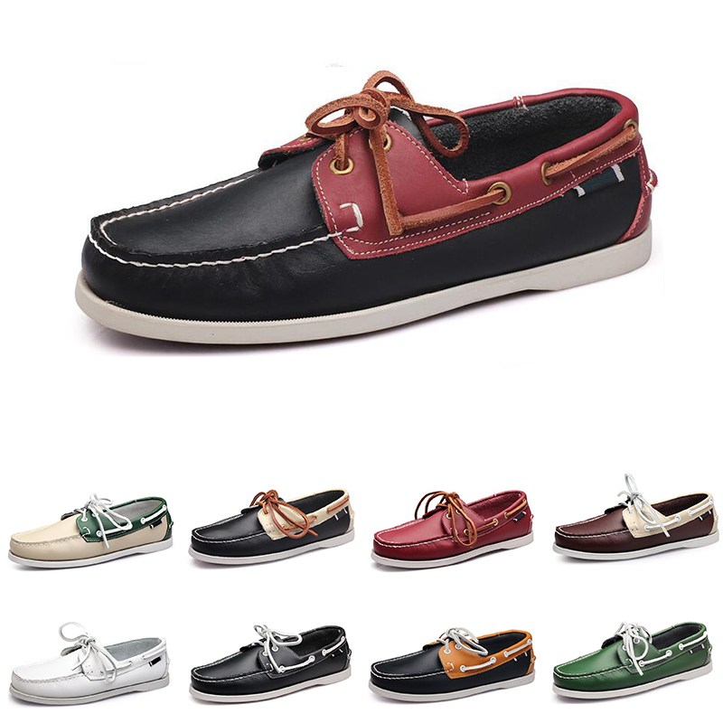 

men casual shoes loafers triple black white green Beige Mahogany taupe mens trainer sneakers Jogging walking nine