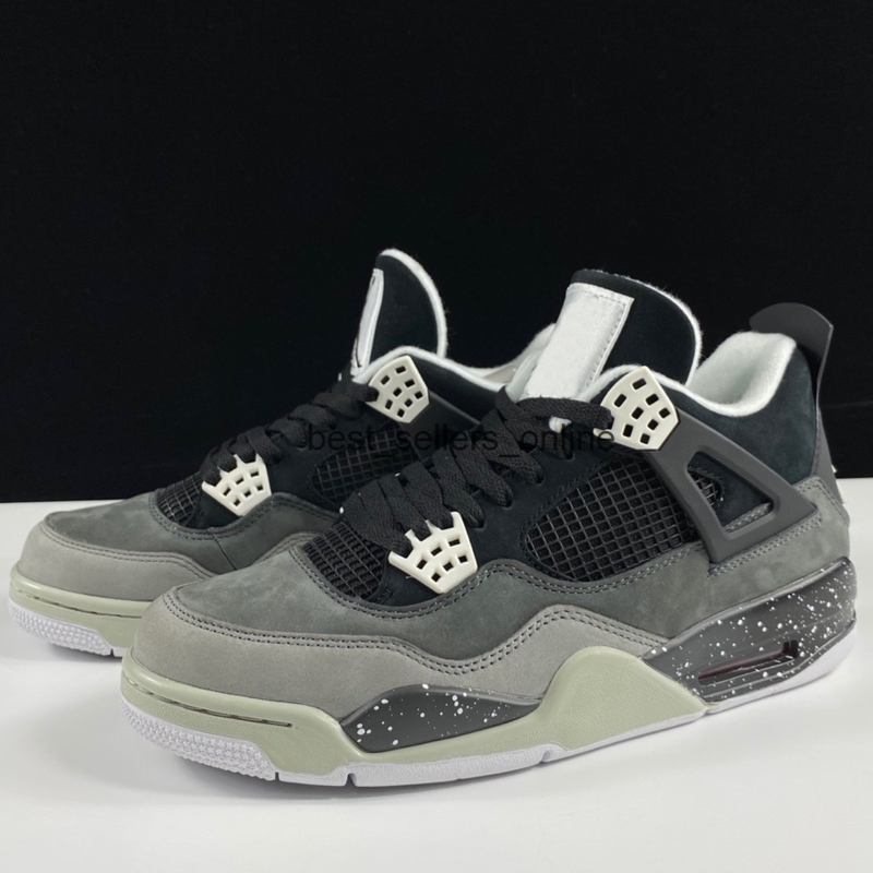 

designer Shoes basketball 4S Suede Retro Gray brown Oreo Black and white men outdoor sports training running sneakers 626969-030