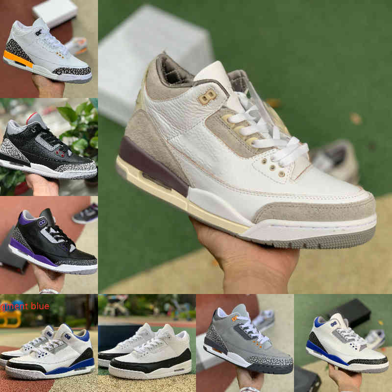 

Jumpman Racer Blue 3 3S Basketball Shoes Mens Laser Orange Varsity Royal Fire Red UNC JTH Black Cement Katrina Tinker Hatfield Fragment Blue
