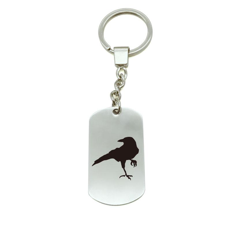 

Keychains Raven Creative Car Motorcycle Keychain DIY Bag Pendant Key Chain Holder Keyrings Men Women S6-2424