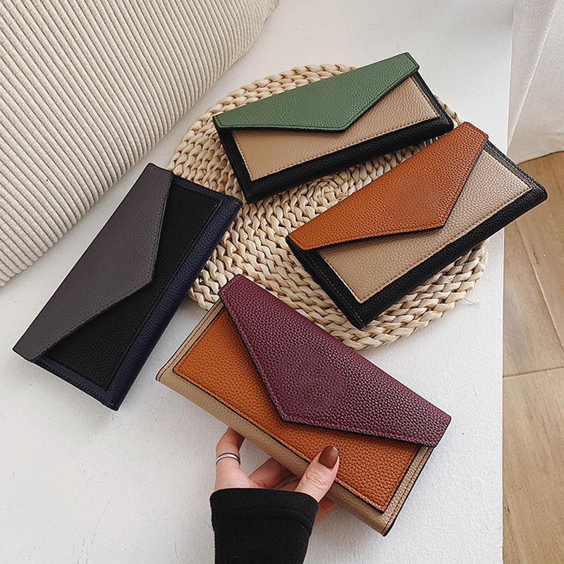 

women leather mobile phone wallet designer long purse cards coins handbag clutch bag no box, Brown