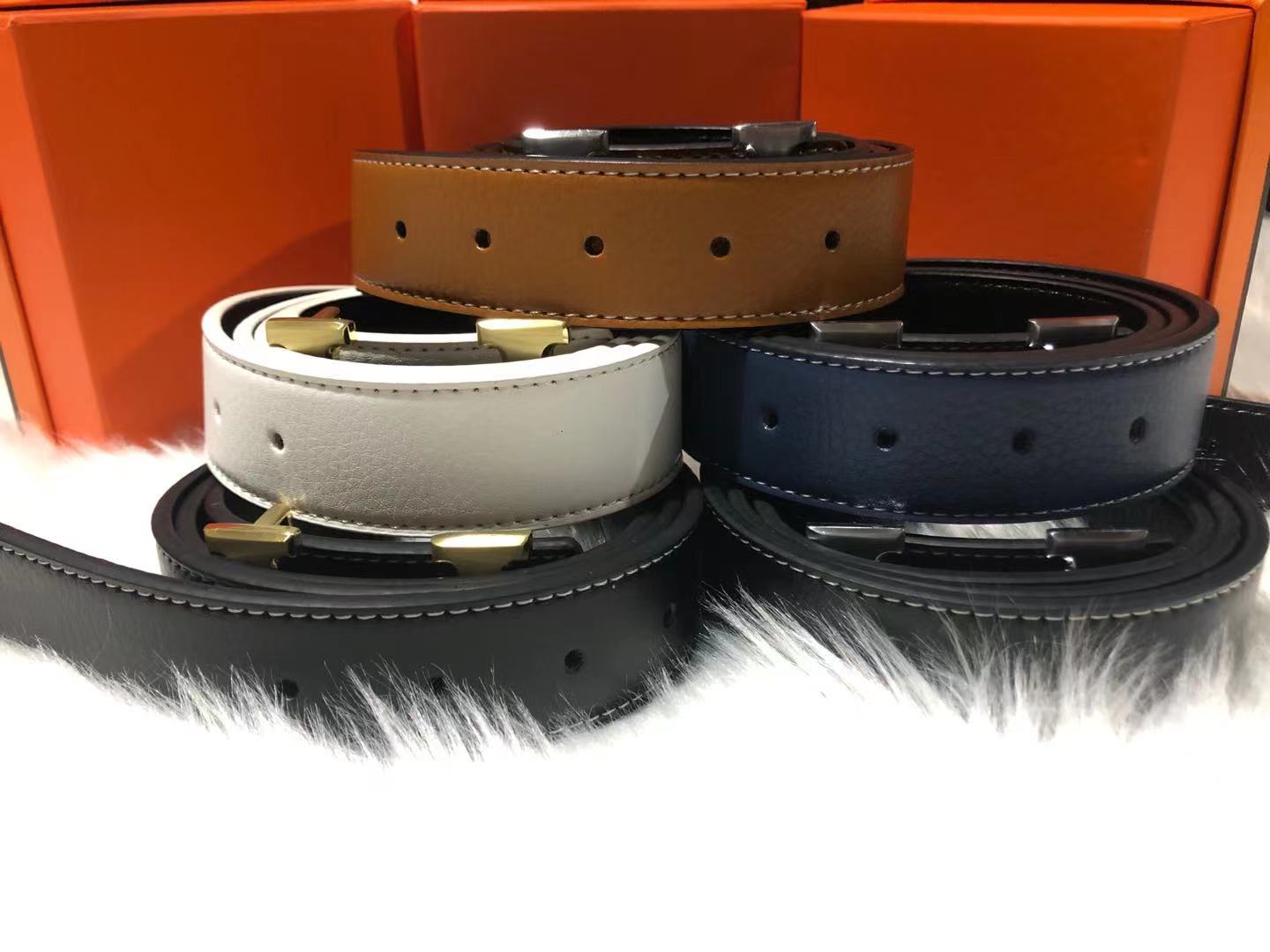 

Designer mens belt black brown 3.4cm