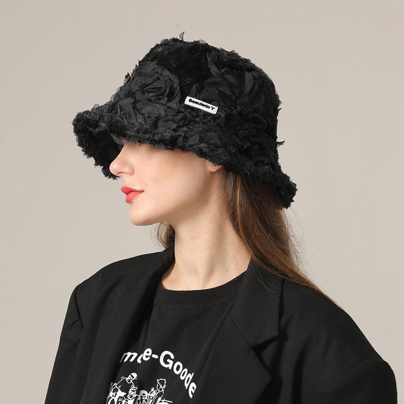 

Berets Harajuku Elegant Lace Flower Soft Top Fisherman's Cap Basin Sun Shading Bucket Hat Womens Protection Caps For Ladies, No.1