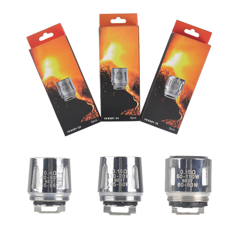 

TFV8 Baby Coil Q2 0.2 ohm Dual Core & X4 T8 m2 Replacement For Mag Grip