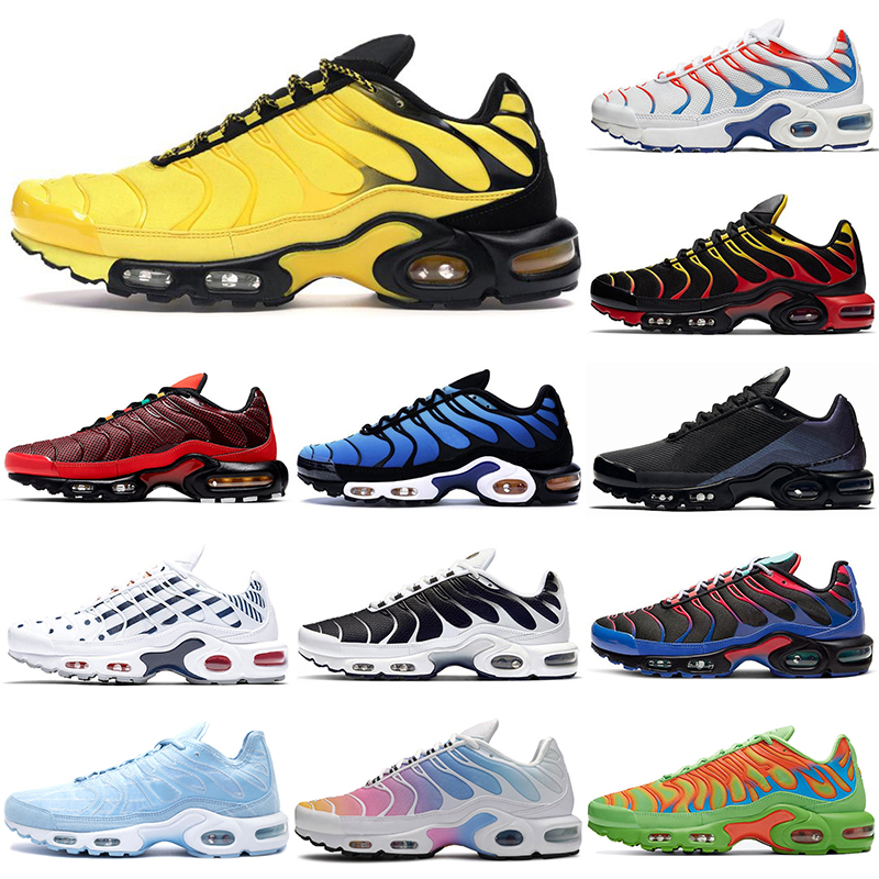 

2021 new running shoes tn se men women rainbow fire orange voitage purple triple white black total crimson hyper blue throwback future sneakers size 36-45
