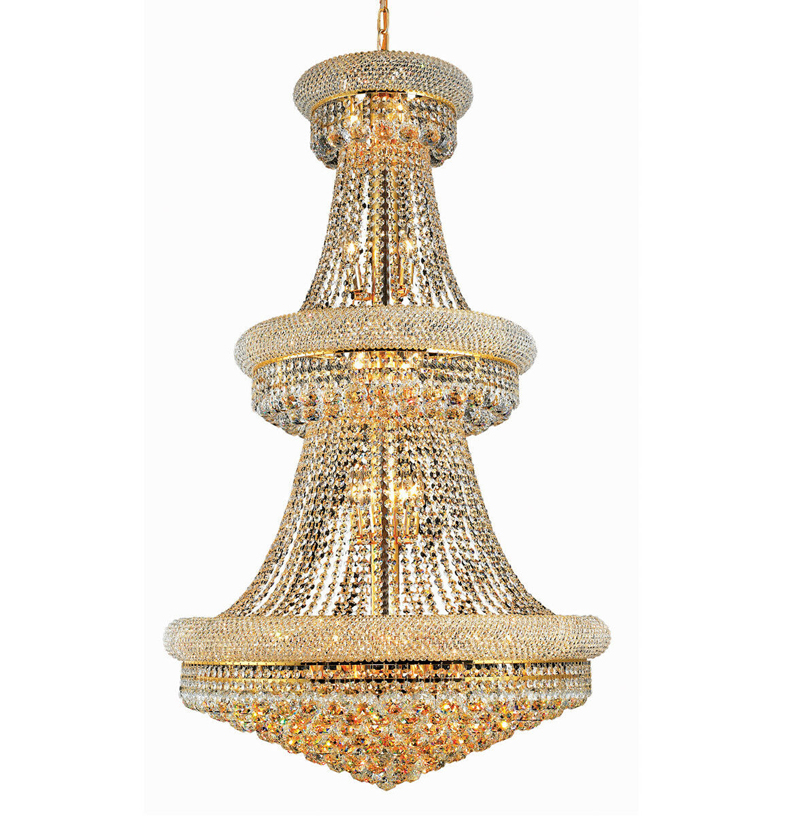 

Modern French Empire Gold/Chrome Large Crystal Chandelier Chandeliers Lighting Pendant Lamps Light Lighting For Villas Staircase Living Room