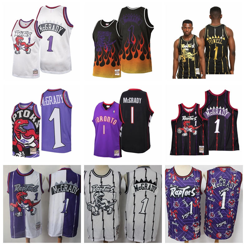 

nba Jersey Men Youth Toronto Raptors 1 Tracy Mcgrady Jersey Hardwood Classics Jersey
