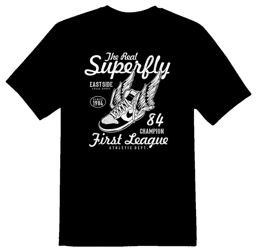 

Superfly first league tennis shoe black or white tee, White;black