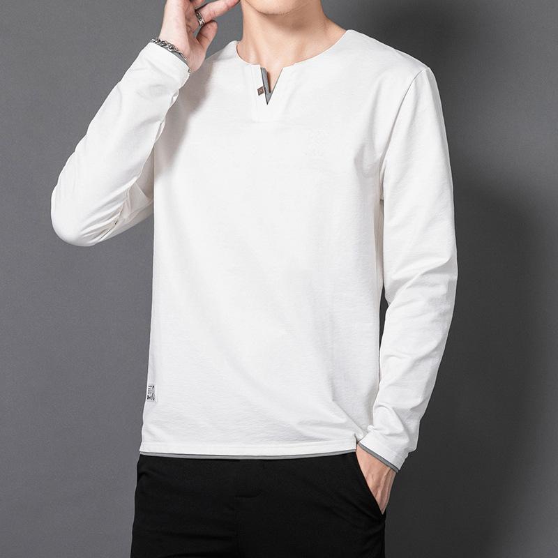 

Men's Spring Long Sleeve Tops Pullover Fashion Chinese Style Male Round Neck Harajuku Loose Soft Hoodies Casual Man's Sweatshirt & Sweatshir, White