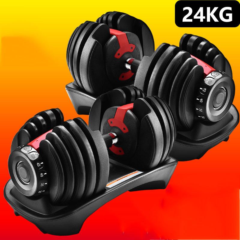 

Adjustable Dumbbell Set Weight Plates Bowflex Selecttech Fitness Gym Equipment 40KGWeights For Dumbbells, Red
