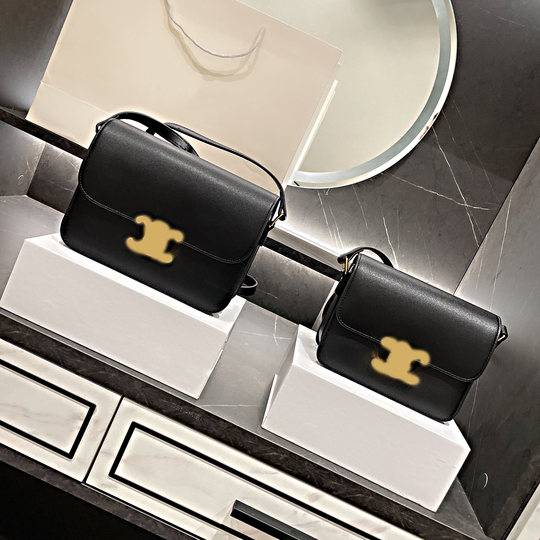

2021 Crazy Sales Fashion Women's Shoulder bags Luxury Lady Handbags Flap Designer Bag Versatile Vintage Gold classical Designs Totes Two Size Options Free Delivery, Black