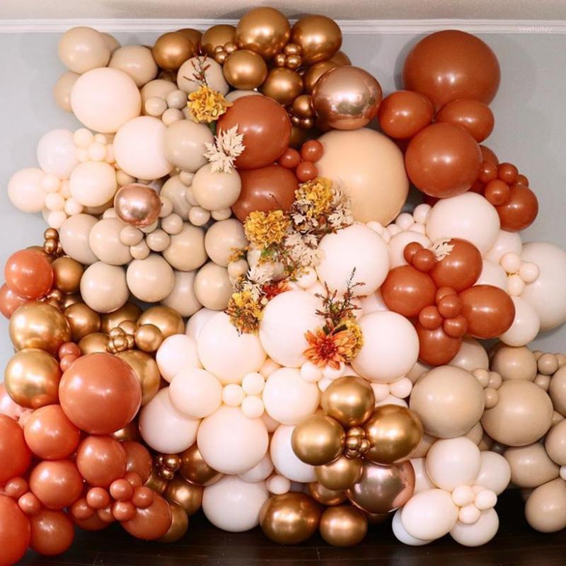 

Party Decoration 100p 50p 10p 18inch 10inch 5inch Coffee Brown Balloons Wedding Birhtday Arch Supplies Globos