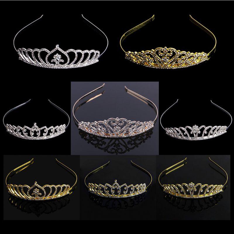 

Women Crystal Rhinestone Crown Tiara Headband Bridal Bridesmaid Wedding Party Hair Clips & Barrettes