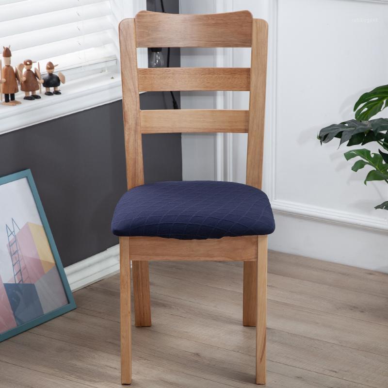 

4pcs Dining Room With Ties Dustproof Furniture Protector Stretch Upholstered Removable Kitchen Jacquard Chair Seat Cover Soft Covers