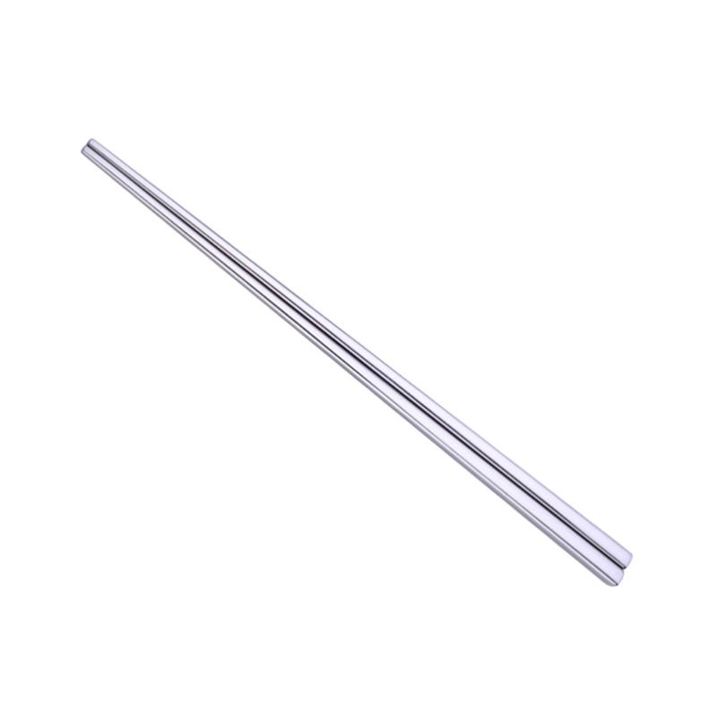 

Chopsticks A Pair Of Stainless Steel Electroplating Square Reusable Metal (23cm, Silver)