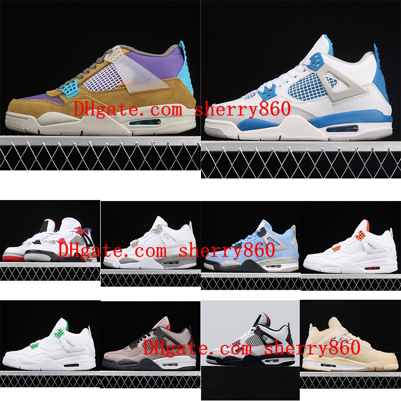 

4s Jumpman 4 Men Basketball Shoes Wild Things University Blue Red Thunder Veterans Day Taupe Haze Shimmer Mens Women Trainers Sports Sneakers, As picture 1