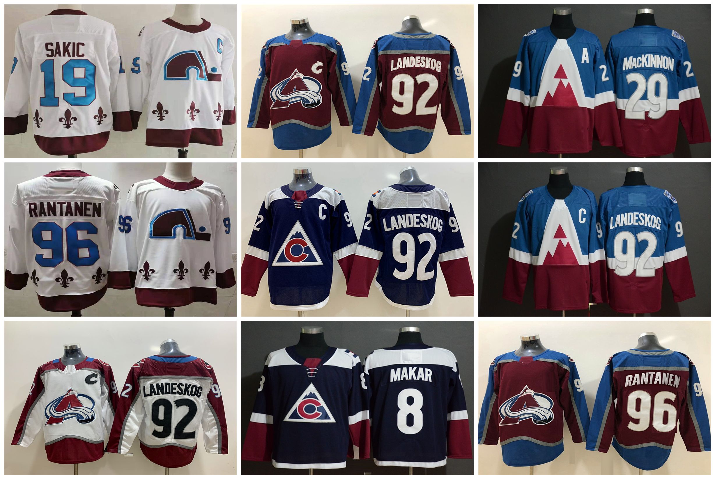 

2021 Colorado Avalanche Hockey Jerseys Men Nathan MacKinnon Jersey Gabriel Landeskog Philipp Grubauer Mikko Rantanen Cale Makar Stitched, Men home