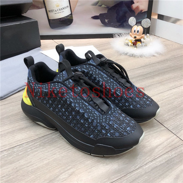 

B24 SNEAKER white and black Oblique canvas Luxurys Designers Shoes Trainer Two-tone rubber sole cotton laces technical sport Runner 24 casual shoe, #1