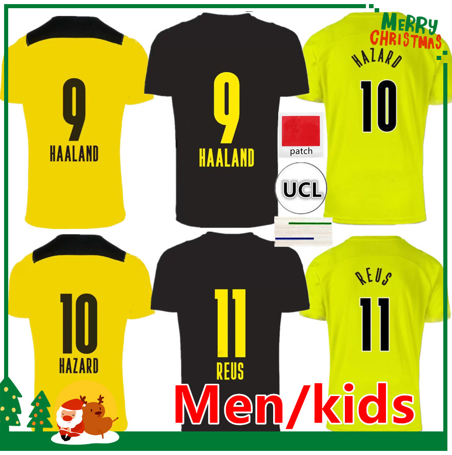 

21 22 Borussia soccer jersey 2021 2022 football shirt HAALAND REUS NEONGELB BELLINGHAM SANCHO HUMMELS BRANDT doRtmUnd kids kit + men, 21/22 home
