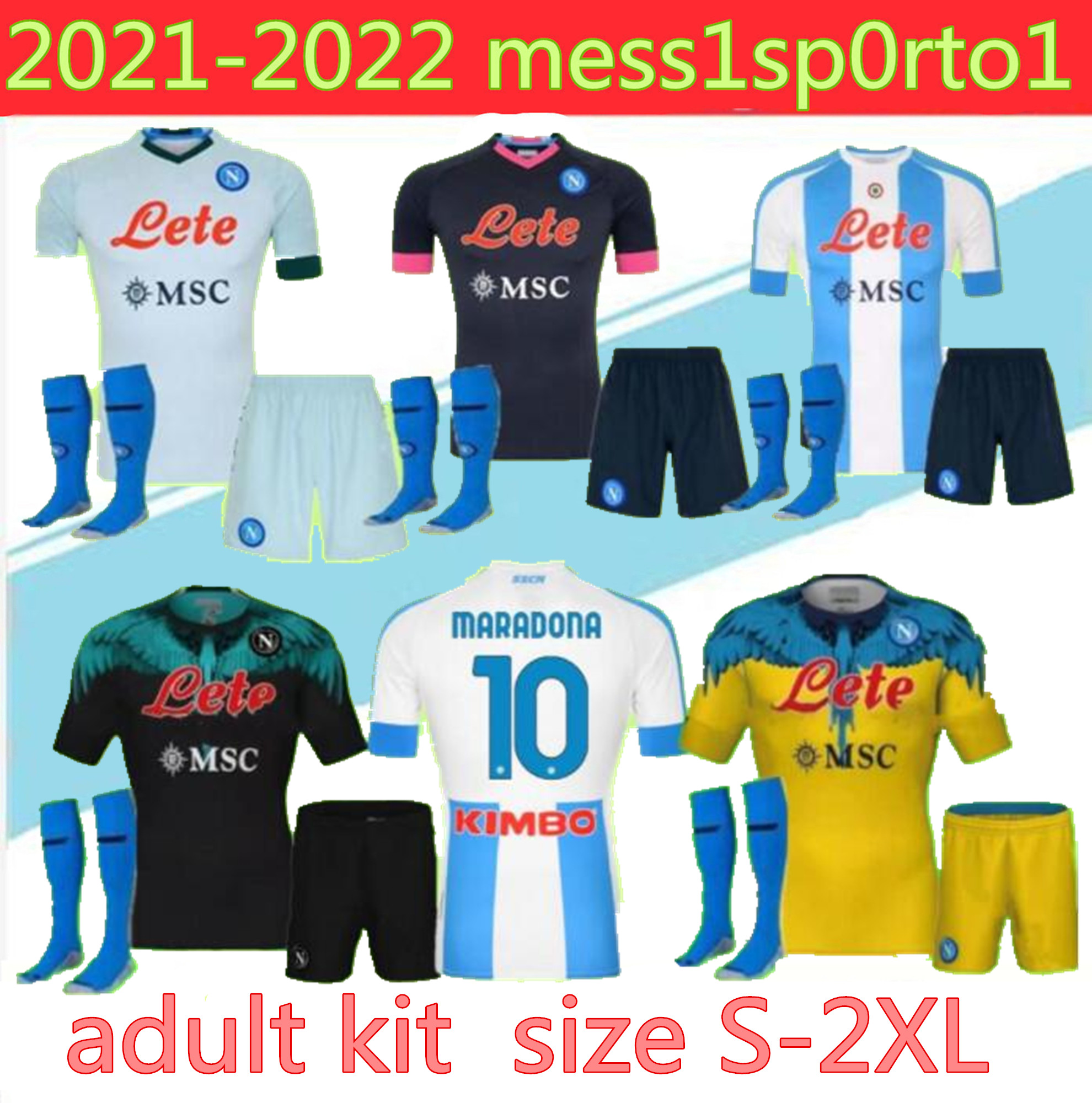 

20 21 Napoli Soccer QuatriÃ¨me Jerseys Naples Calcio 4Ã¨me Saluto Maradona Osimhen Insigne Mertens H.Lozano Maillots Men Kits Football Shirts, Black;yellow