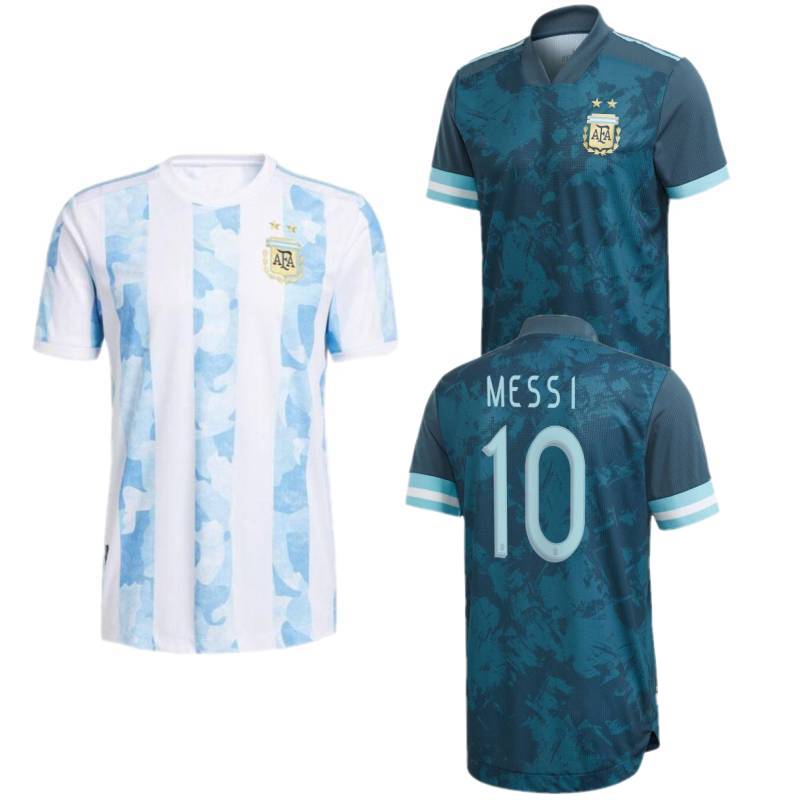 

2021 Argentina Soccer Jersey #10 MESSI KUN AGUERO Uniform Mens #21 DYBALA DI MARIA Home Away Football Shirt