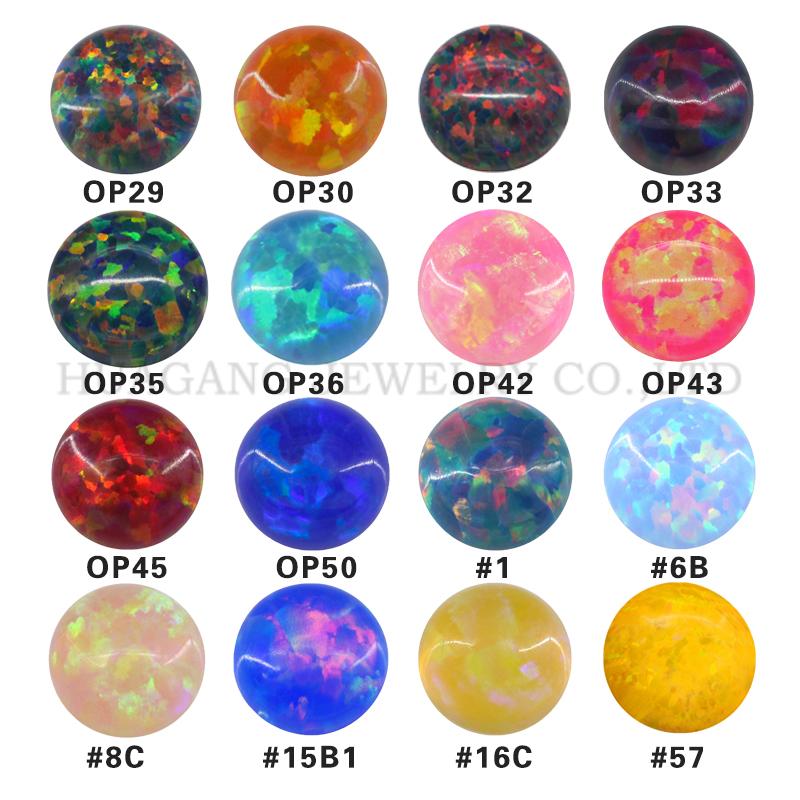 

Other OP29~OP45 10Pcs Opal Loose Beads Flat Base Cabochon Jewelry Mixed Synthetic Created Gemstones Stone Round Multicolor Opals
