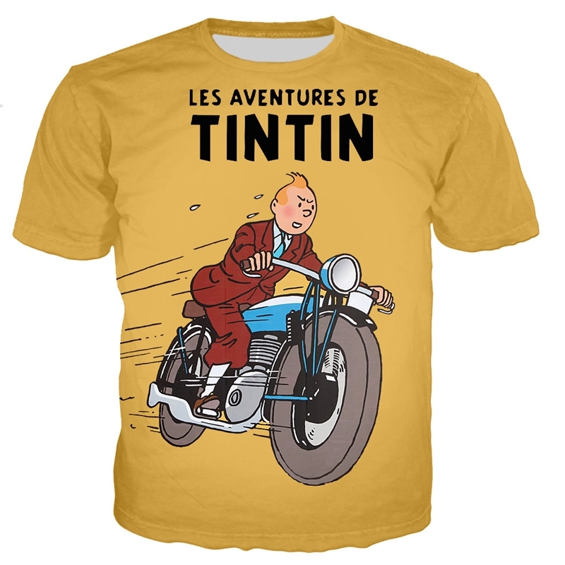 

Tintin men/women New fashion cool 3D printed t-shirts casual Harajuku style tshirt streetwear tops dropshipping, Wj-9003