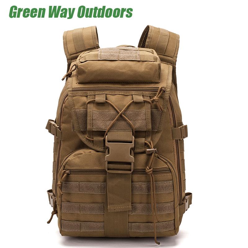 

Stuff Sacks Army Tactical Backpack Outdoor Waterproof Heavey Duty Molle Camping Hiking Terkking Bag, Green