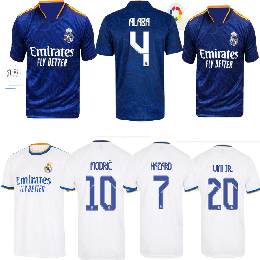 

REAL MADRID jerseys 21 22 soccer football shirt ALABA HAZARD SERGIO RAMOS BENZEMA ASENSIO MODRIC MARCELO camiseta men + kids kit 2021 2022 CASEMIRO, Green