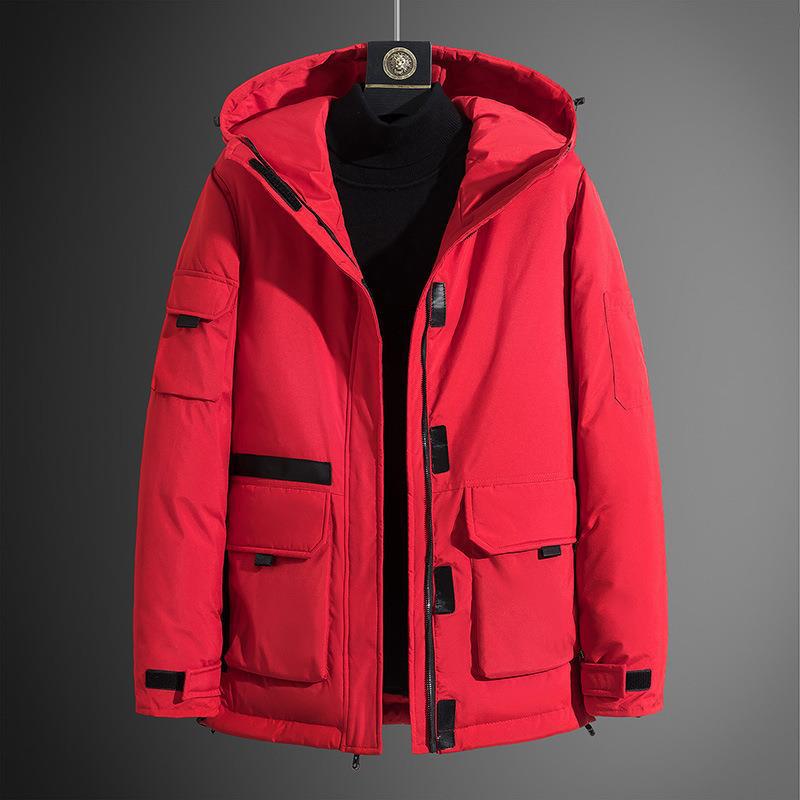 

Men's Down Daily Winter Regular Coat Thermal Warm Sporty Casual Jacket Long Sleeve Camo / Camouflage Patchwork Blue Black Red