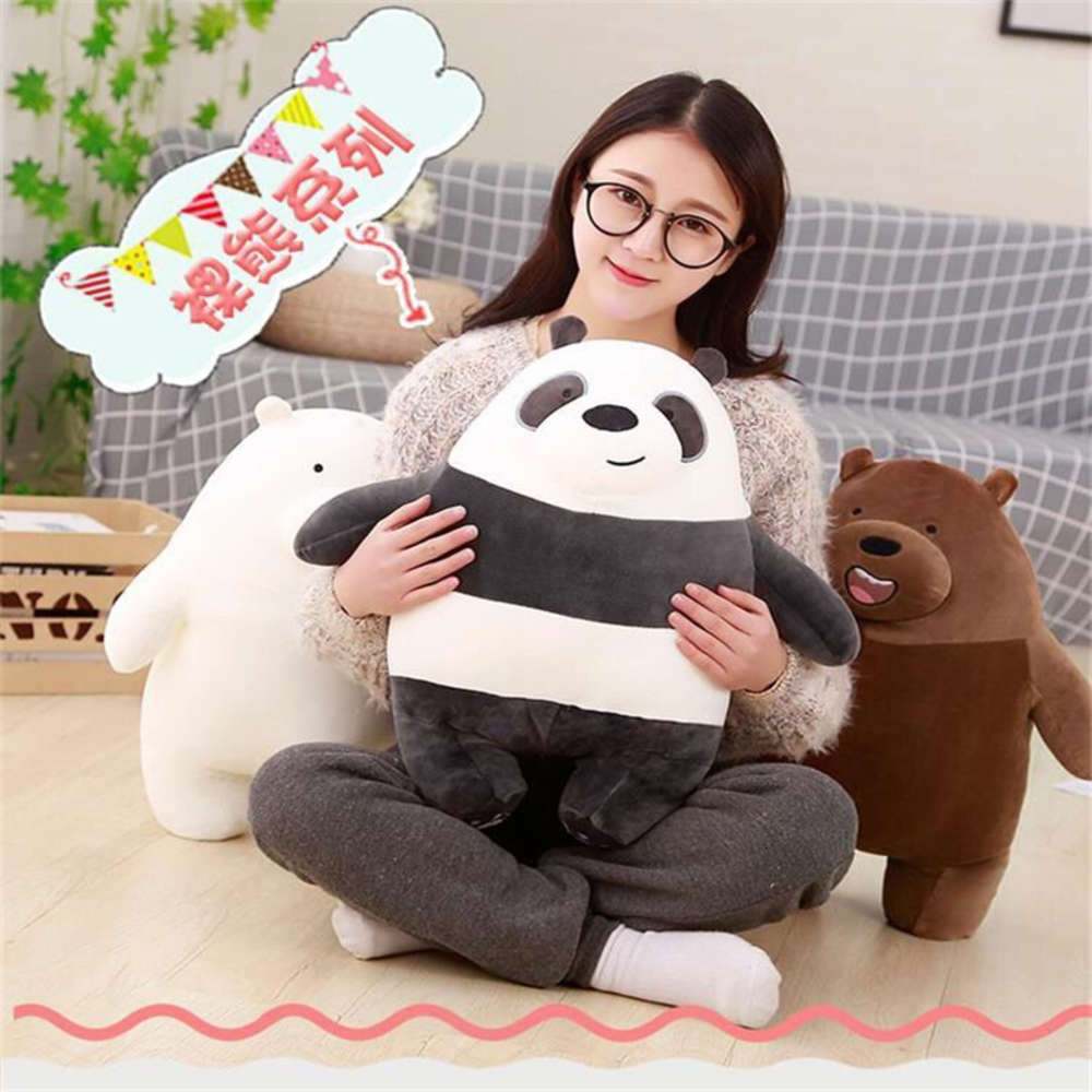 

Three South Korean nude Standing Bear dolls and soft down cotton plush toys children's gifts, Blue