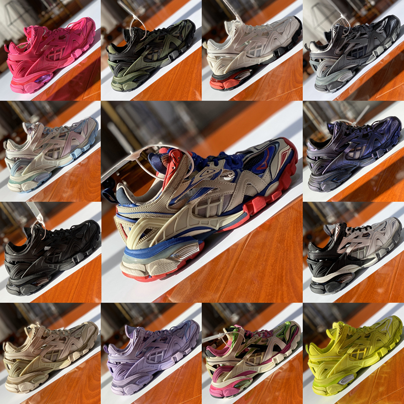 

2021 Paris Triple S Casual Shoes Top Quality Women shoe men Leather Sneakers Daddy With original box size:35-45 Lace Up Comfort Pretty girls Trainers Daily sho, 04