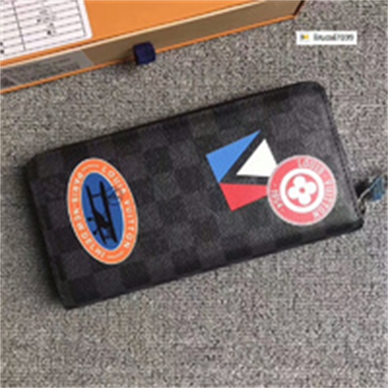 Clutches Brand Designer Luxury V7oe Purse Nostalgic College Style N64443 Women Key Real Leather Long Wallet Chain Evening Wallets Compact Ca-image-739675051