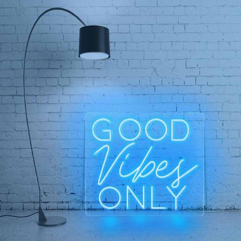 

Other Event & Party Supplies Good Vibes Only Custom Led Neon Lights Signs Flex Home Bed Room Decoration Wall Decor