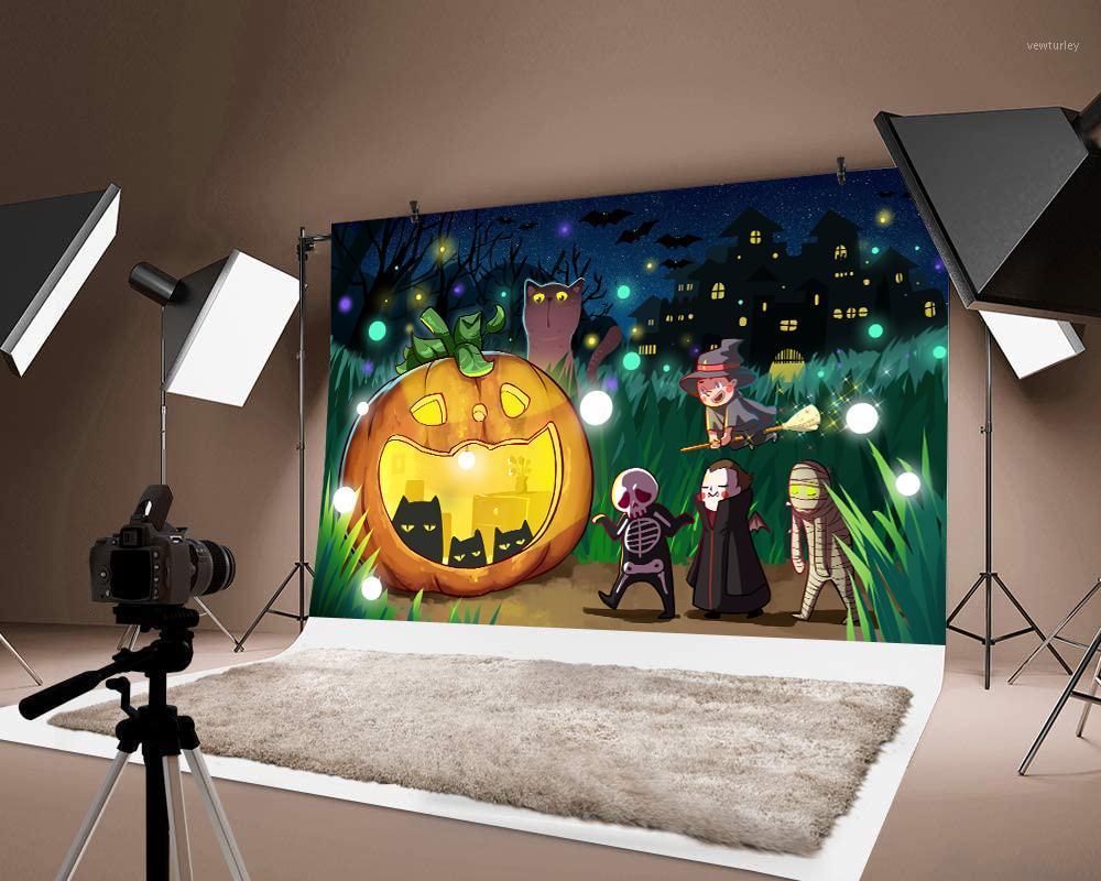 

Party Decoration Pumpkin Lantern Printed Thin Backdrop Po Happy Halloween Background Decorations Pograph For Studio Celebration