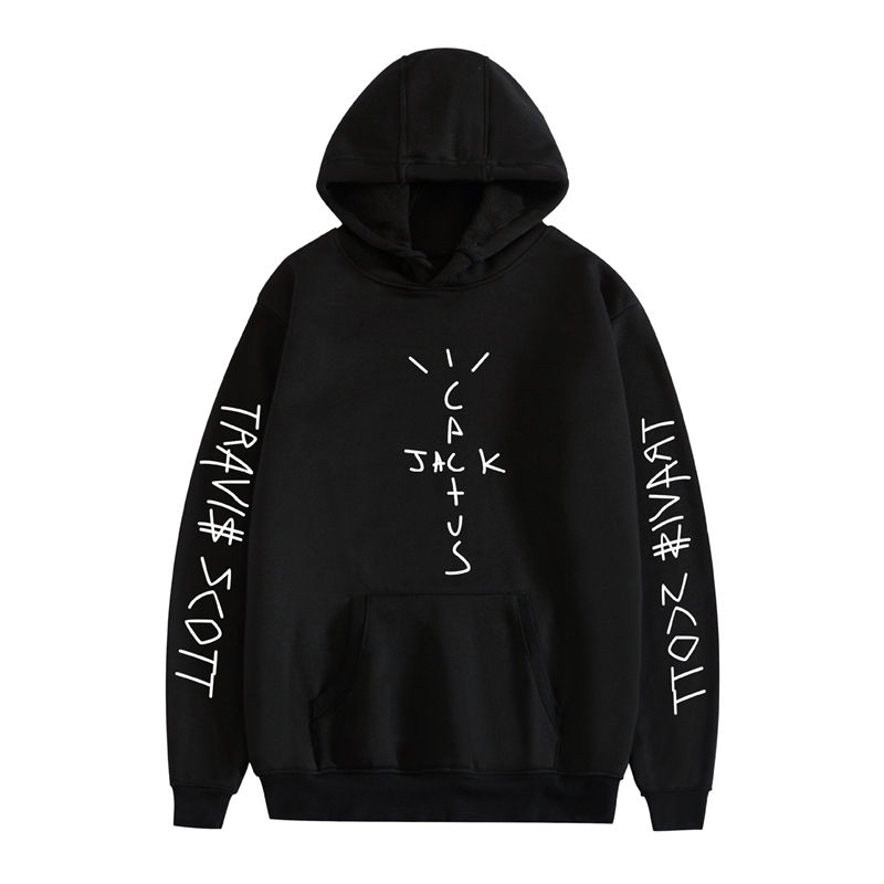 

Singer Travis Scott printed casual Hooded Sweater couple, Black a