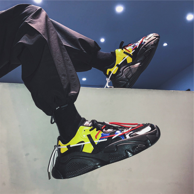 

Womens Men Sport Running Shoes Yellow Red Orange Black White Blue Green Runners Lace-up Trainers Sneakers Code 16-D222