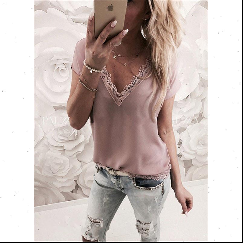 

plus size and summer women blouses casual loose sleeveless lace v neck chiffon female shirts vest blusa, White