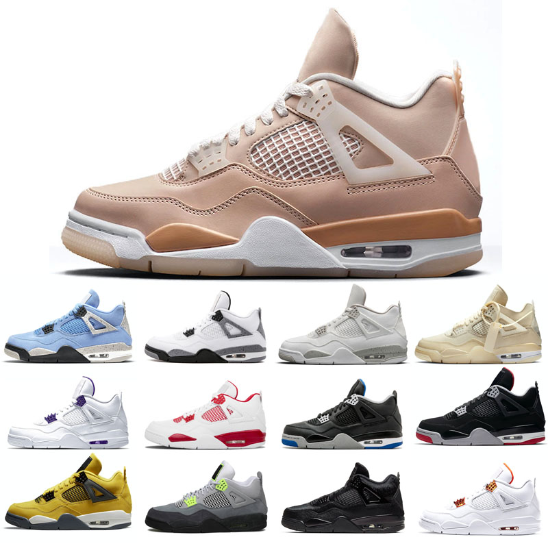 

2021 new basketball shoes 4s man White Oreo Cement University Red Blue Travis Sail Thunder Olivia Kim Black Cat Taupe Haze Pine Pure Money Neon Grey Bred purple, Diy