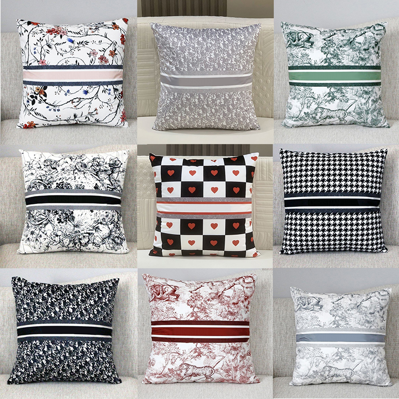 

Nordic Style Decorative Pillow Soft Touch Throw Pillows Full Letter Printed Cushions Home Sofa Car Bed Cushion 45*45CM 50*50CM With Core, Pink