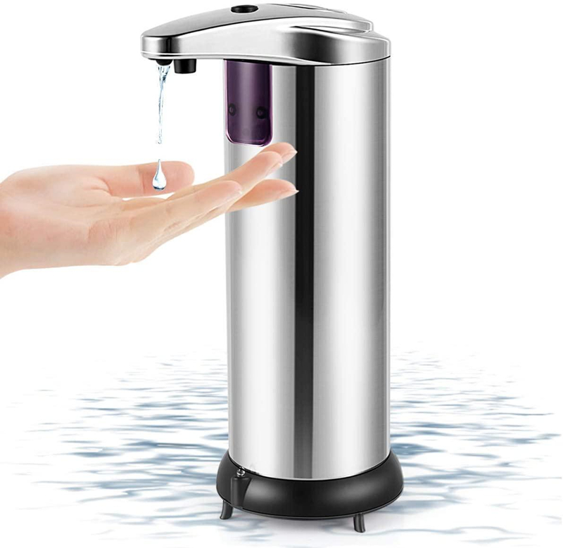

stainless steel soap dispenser liquid sanitizer touchless dispenser bathroom hand washing soap bottle automatic liquid soap dispenser 280ml